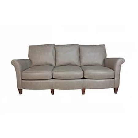 Traditional 3 Cushion Sofa with Tapered Legs-American Headliner Program